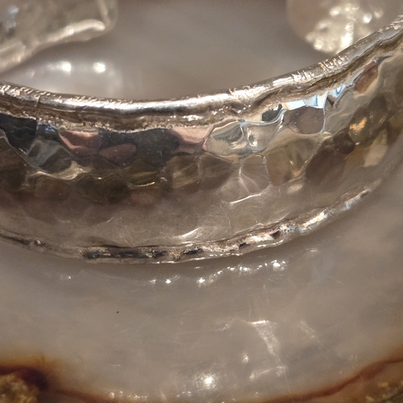 Hammered Sterling Silver Bracelet - Picture 9 of 10